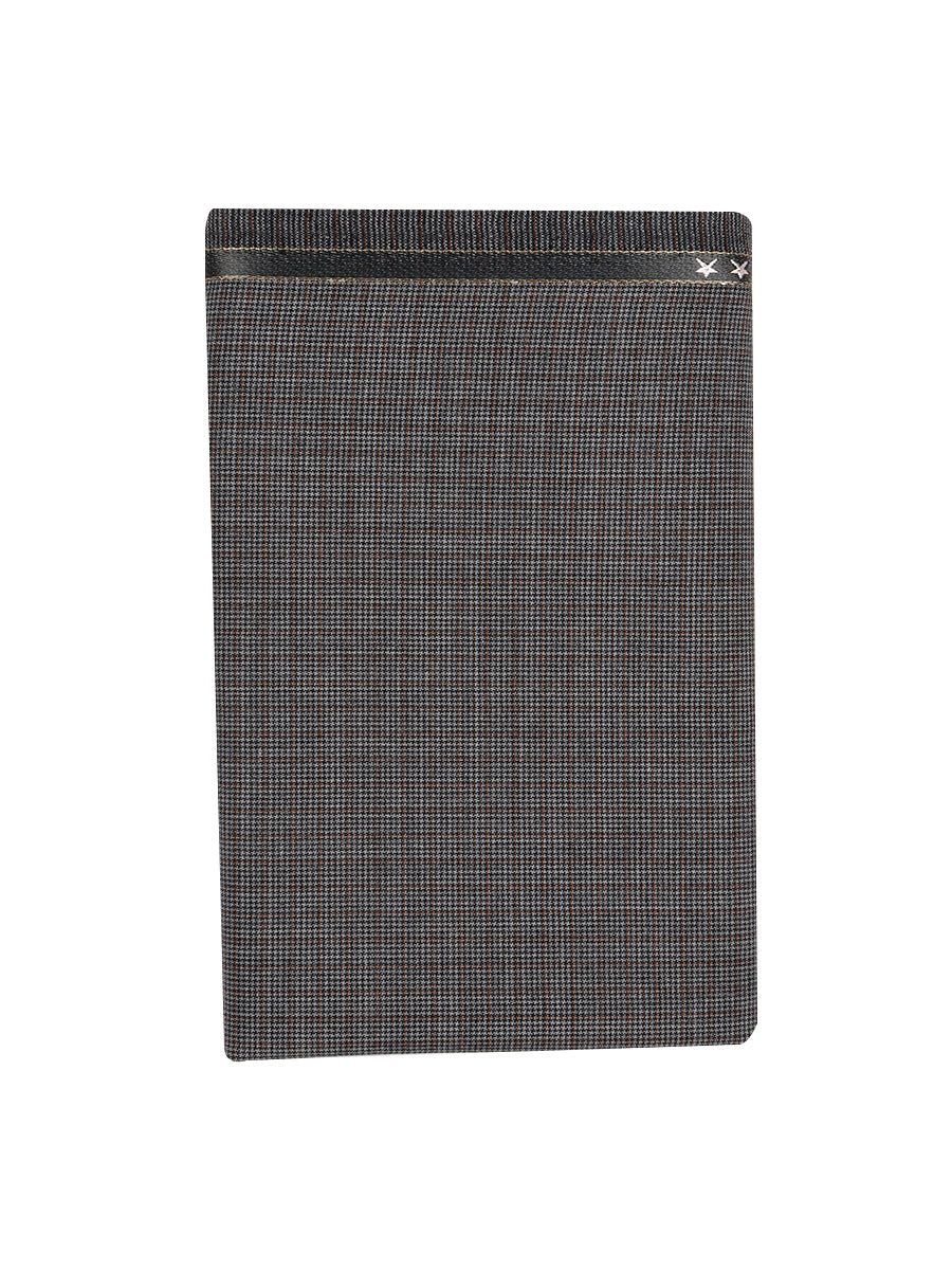 Premium Australian Merino Wool Blended Colour Checked Pants Fabric Grey Mark Wool-Zoom alternative view