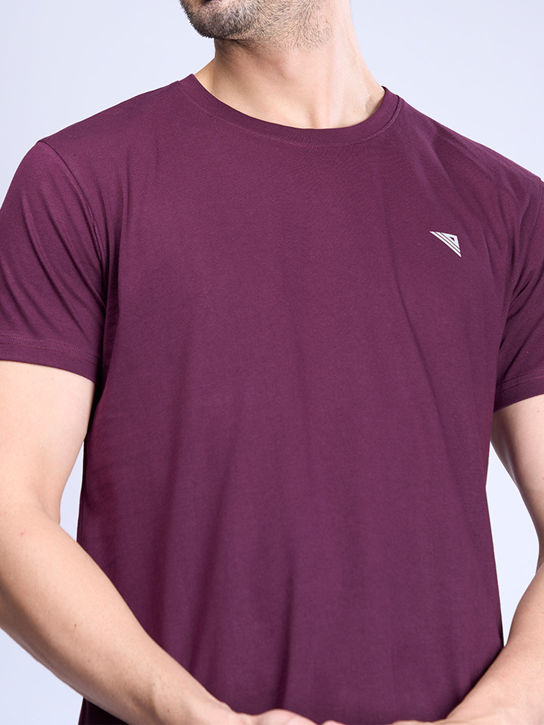 Mens Wine & Black Half Sleeve Expert Tee Combos