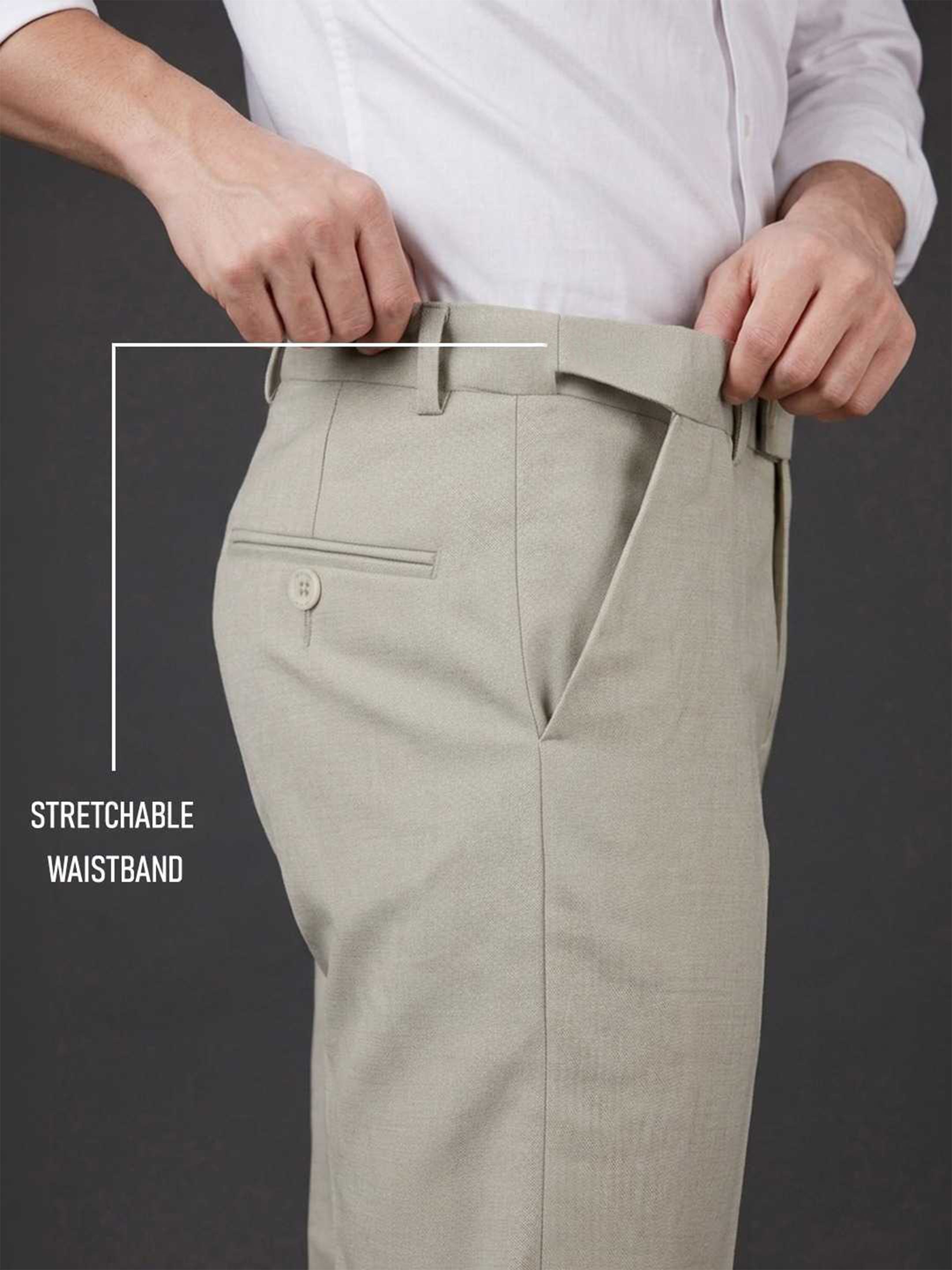 Prima Club Cotton Poly Viscose Stretchable Waistband Olive Grey Pants