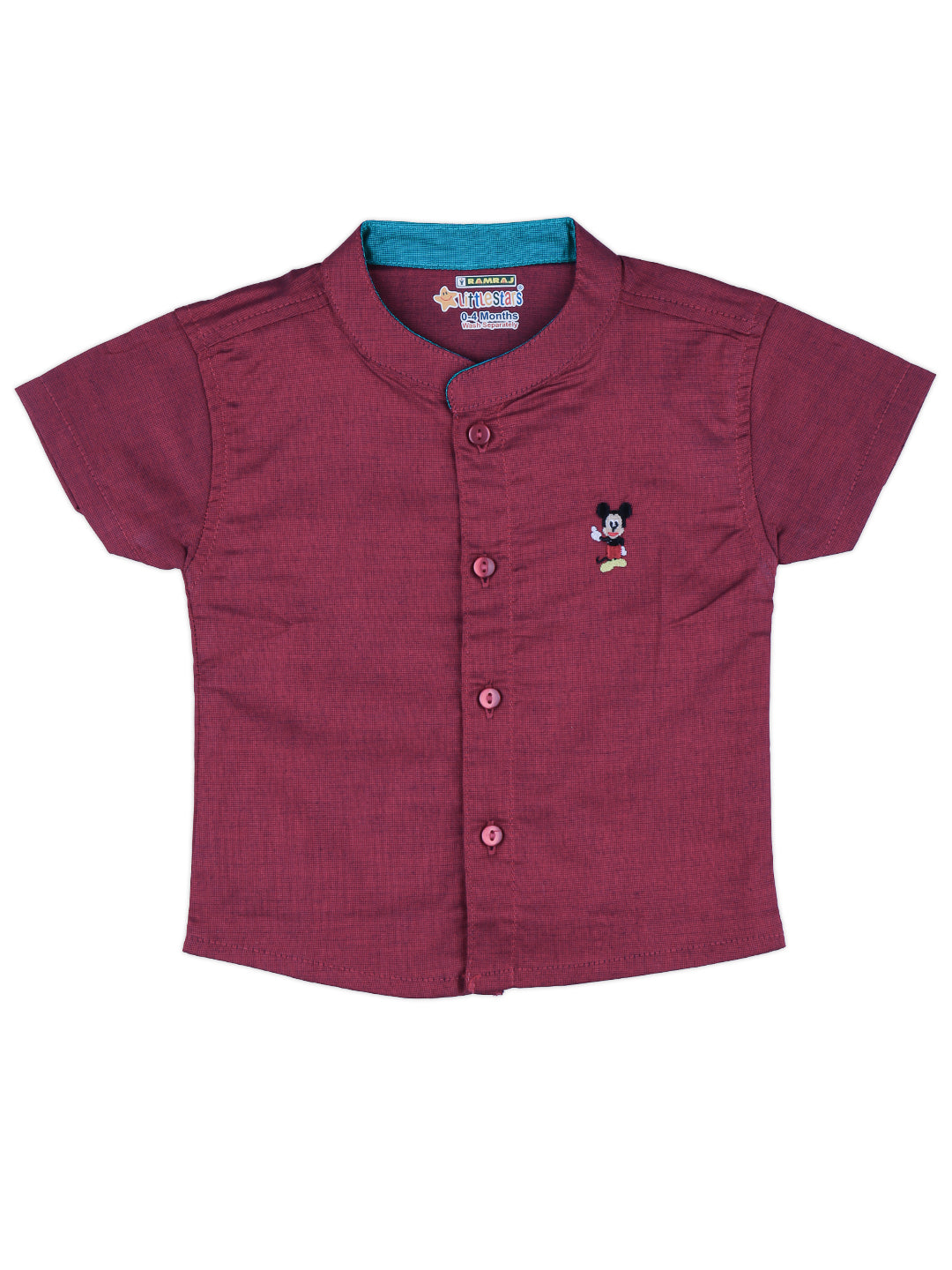 Born Baby Shirt & Dhoti Set Maroon GL6