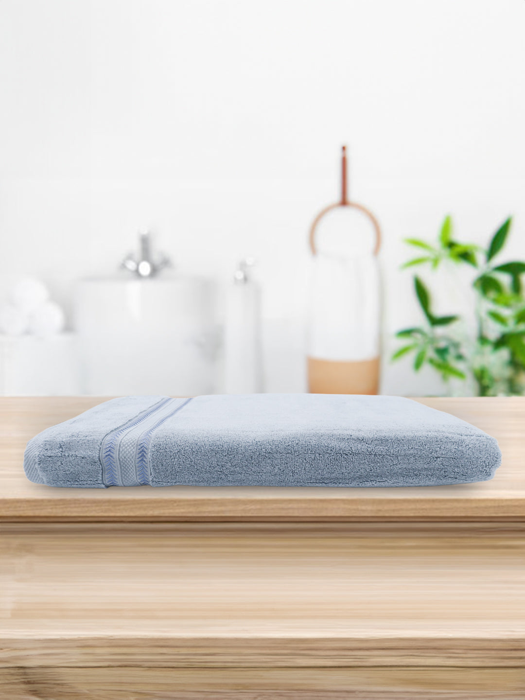 Luxury Bath Zero Twist Terry Towel Blue - 0.90m*1.80m