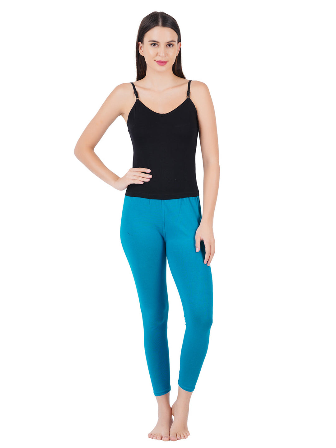 Women Adjustable Straps Black Camisole Petals (Pack of 2)