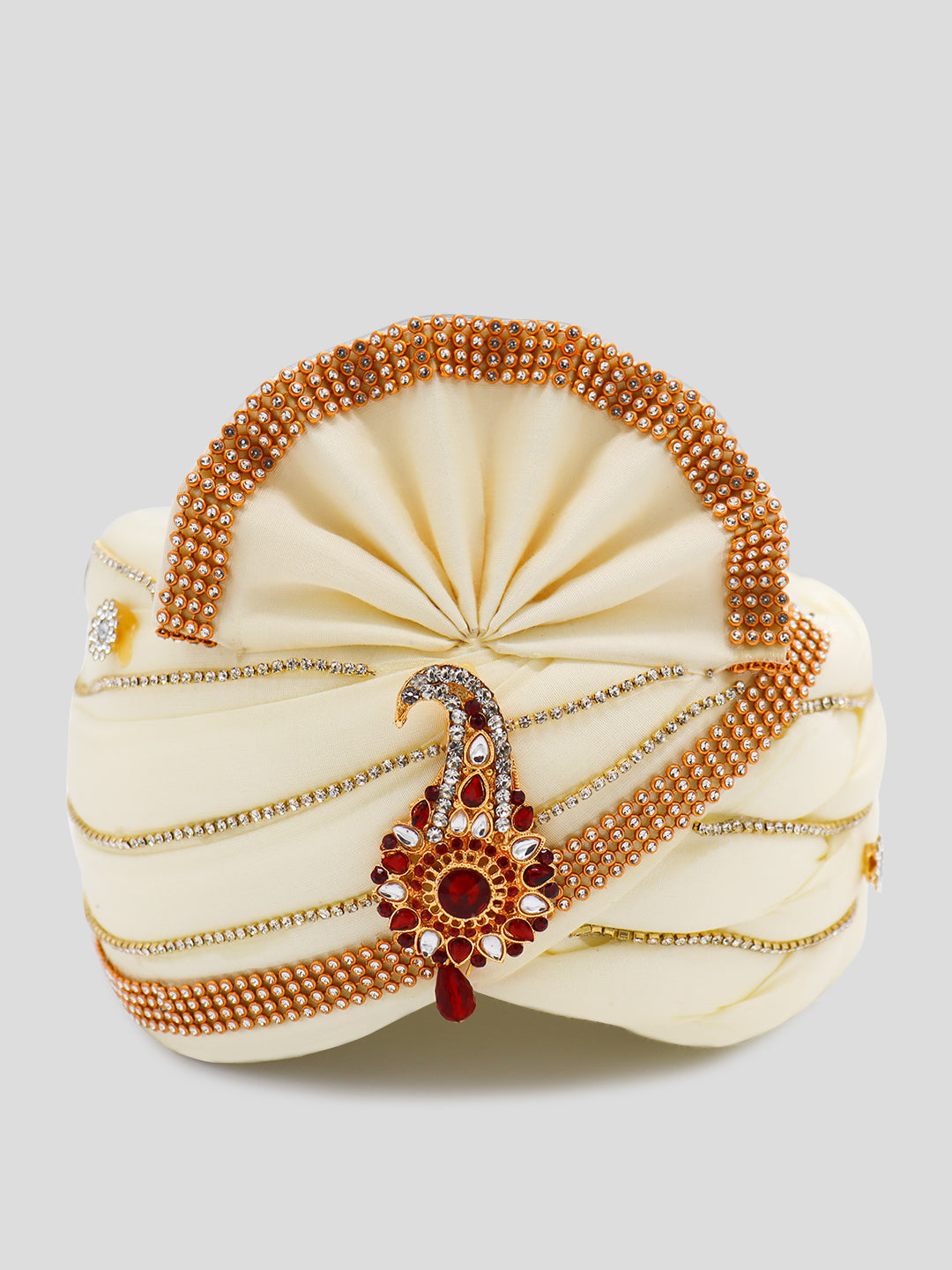 Traditional Silky Style Wedding Turban  - 80