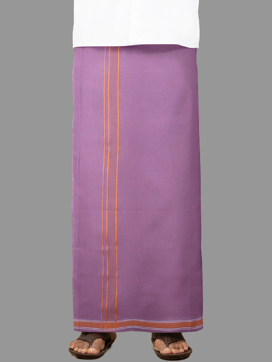 Men Fancy Border Dhoti Pink Charming Line Colour 9