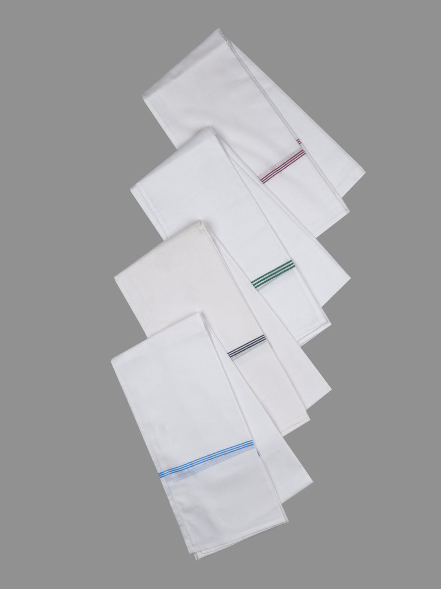Cotton White Bath Towel SB Towel M/W 134 (3 in 1)-Mix colour