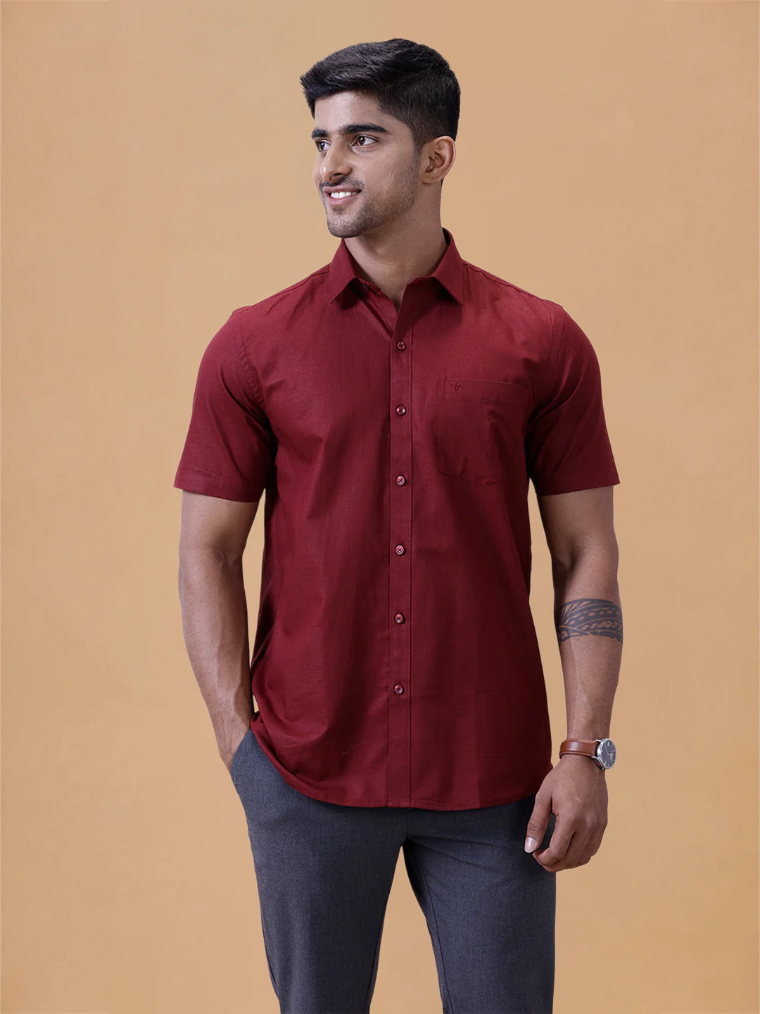 Cotton Rich DK Berry Red Regular Fit T64 ANT8