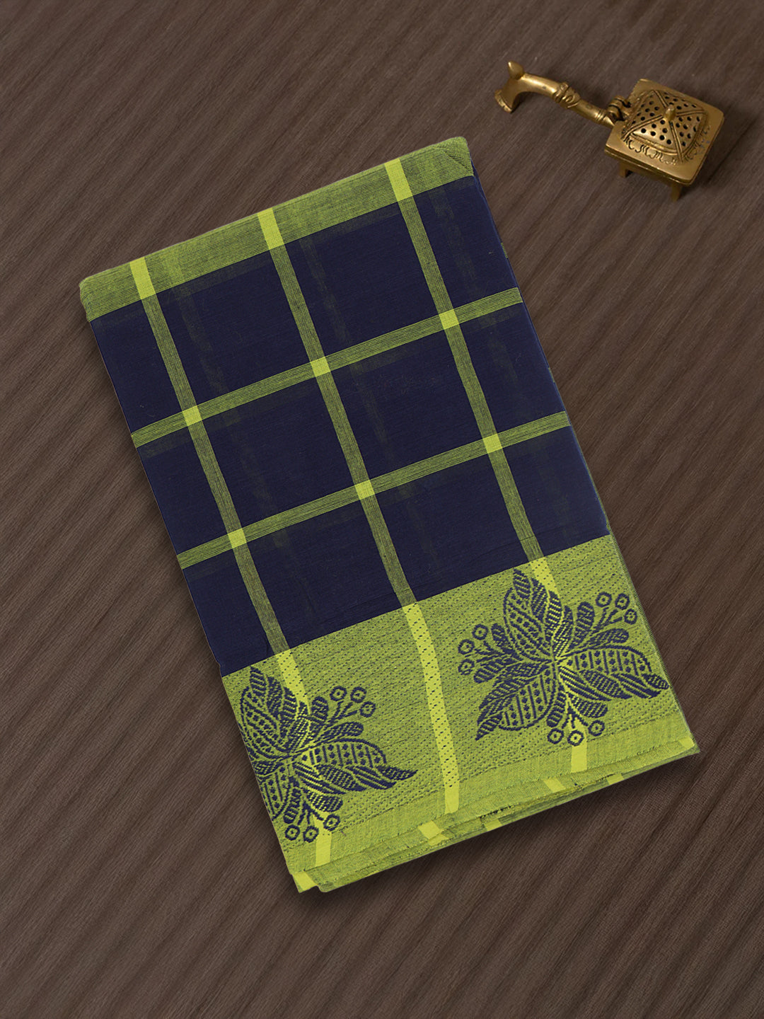 Women Parrot Green Pure Chettinad Cotton Saree PCS206