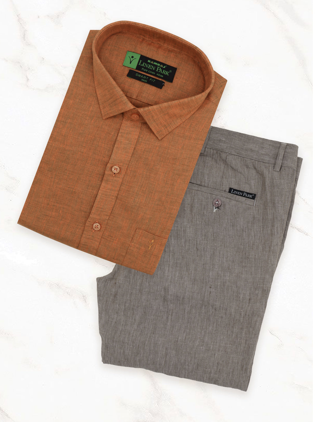 Mens Pure Linen Shirt and Pant Combo PL3