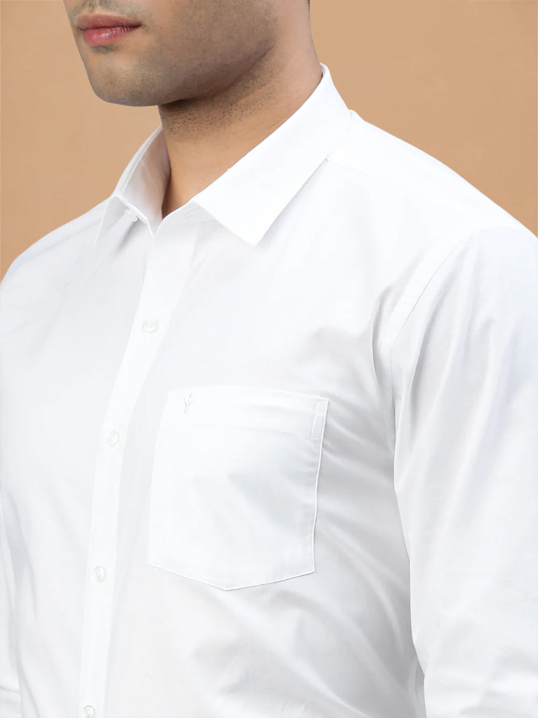 Straight Cut 100% Cotton White Shirt – Award