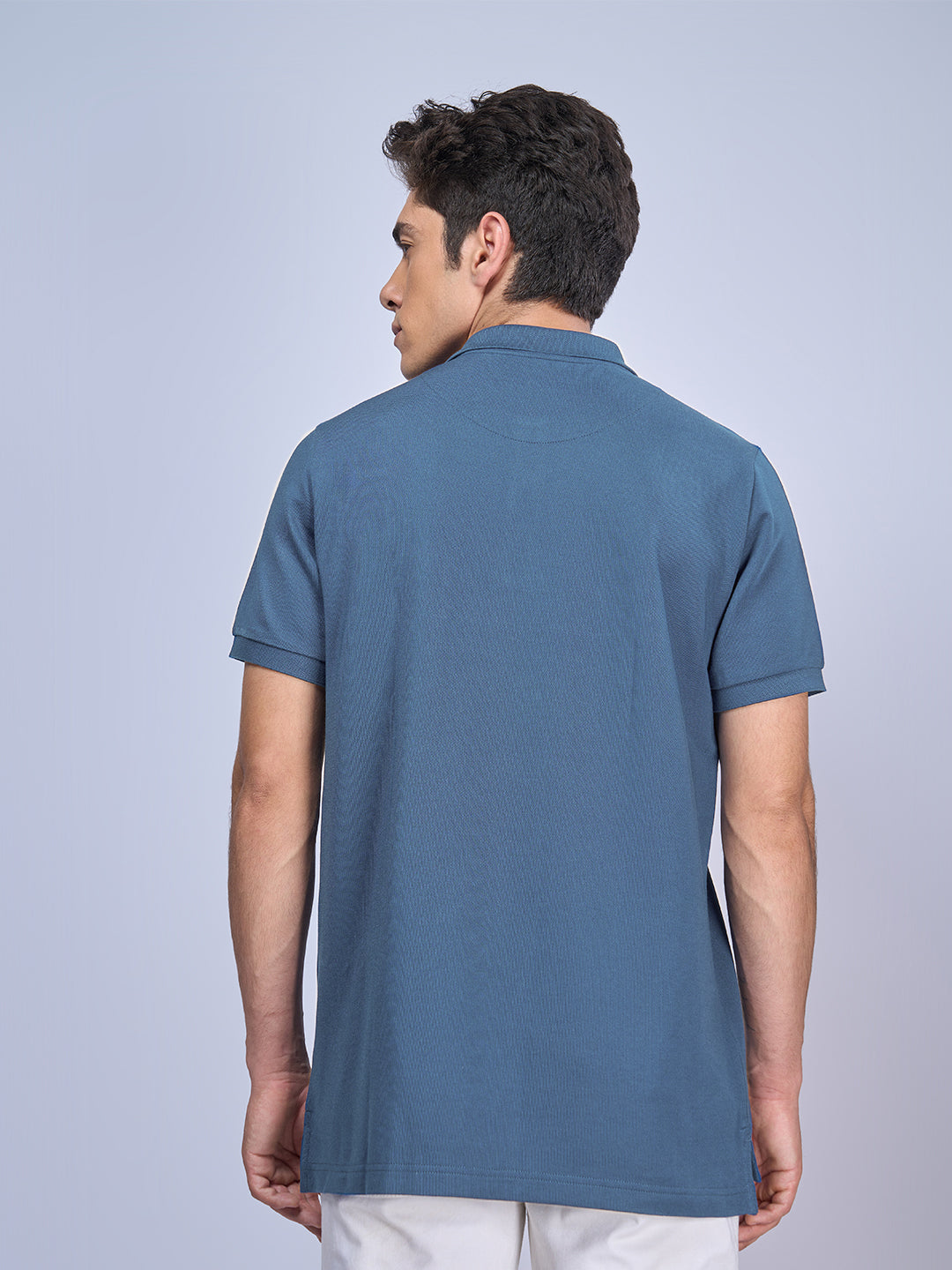 Men Cotton Rich Smart Fit Expert Polo T-Shirt Blue EP28