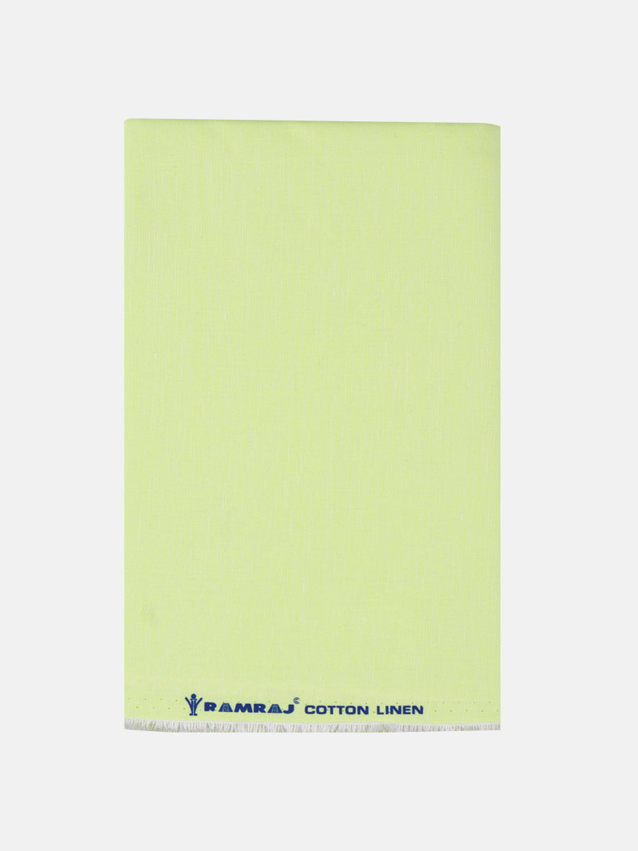 Linen Cotton Plain Colour Shirt Fabric Pista Green Unic Fashion-Zoom view
