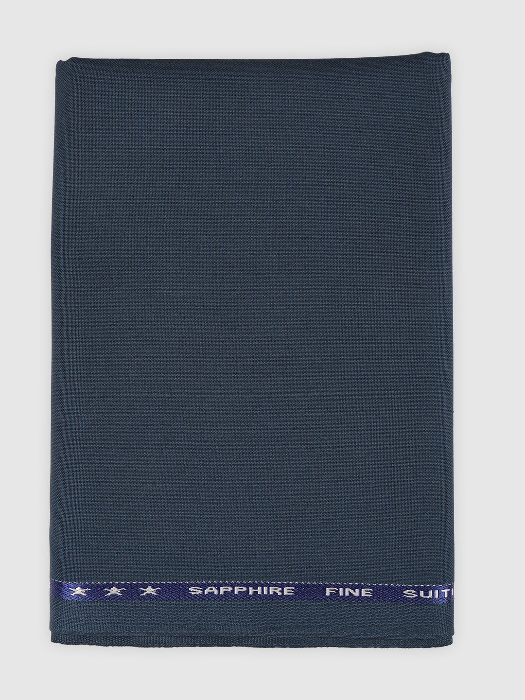 Men Cotton Blend Pants Fabric Blue Sapphire Cuf