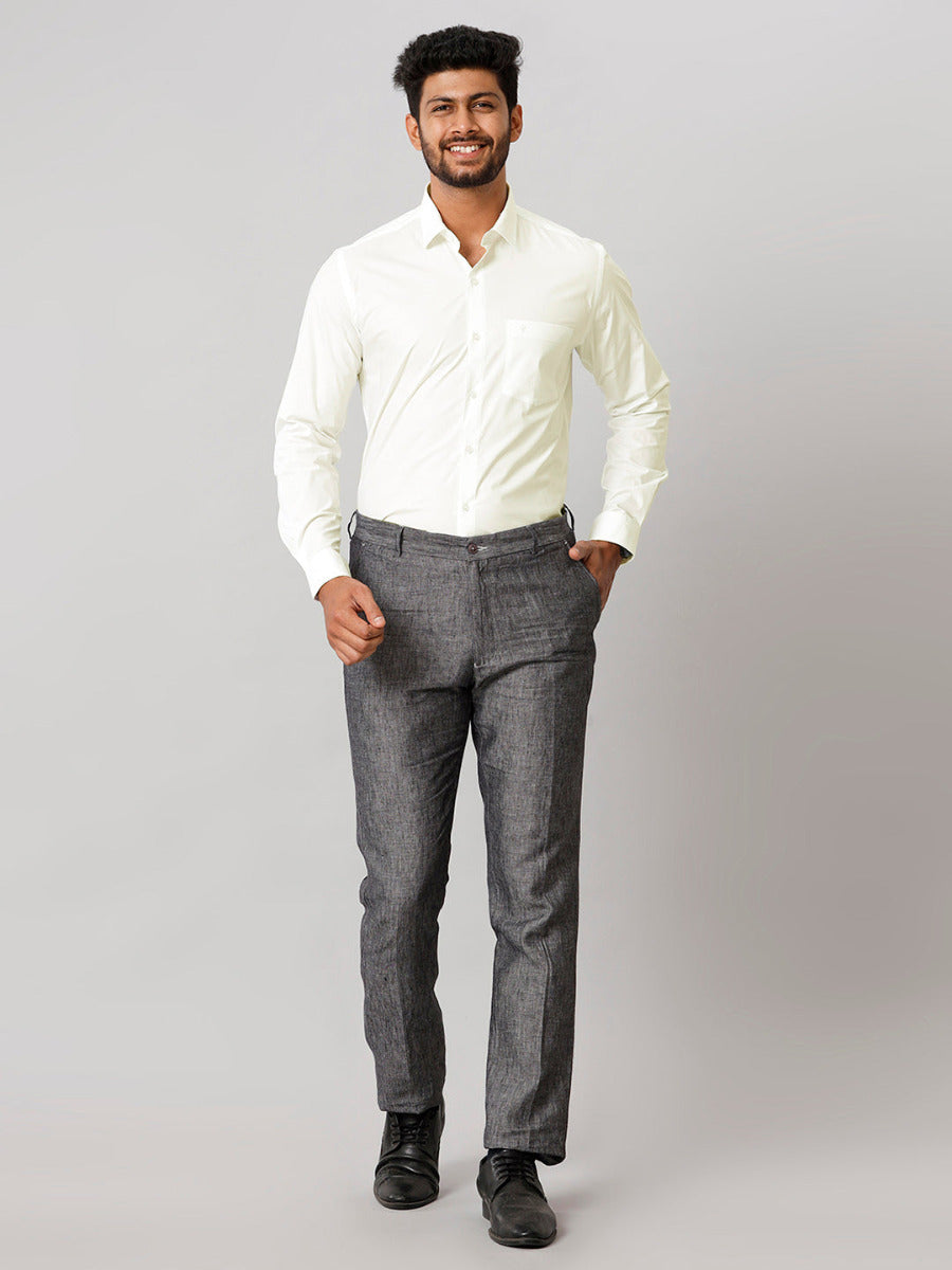 Mens Formal Cotton Spandex 2 Way Stretch Cream Full Sleeves Shirt-Full view