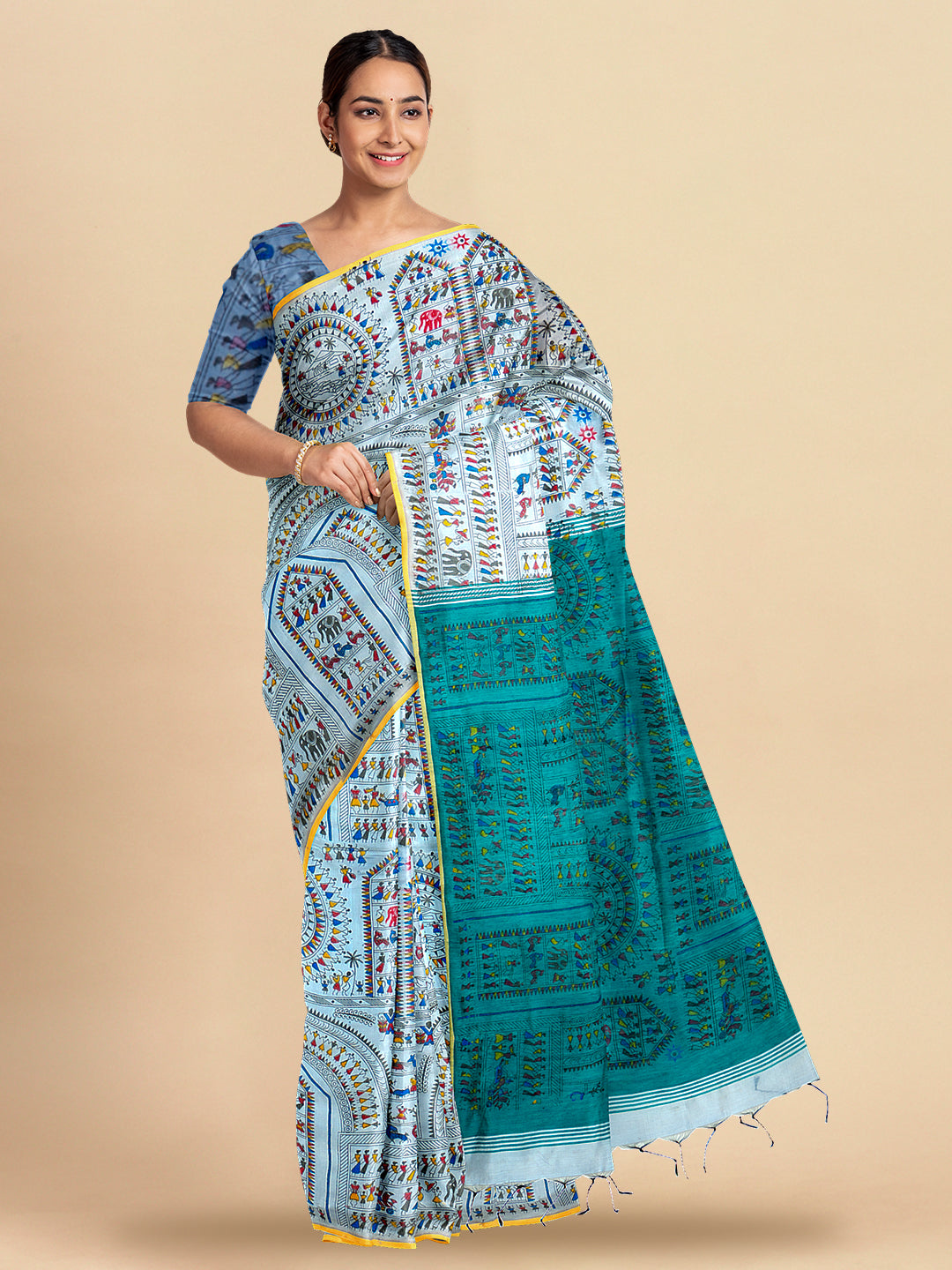 Womens Gorgeous Self Designed Pure Cotton Weaving Saree PCS52