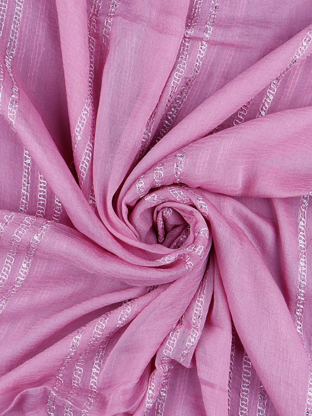 Women Pink with Gold Colour Flower Digital Print Unstitched Tissue Cotton Dress Material DM127