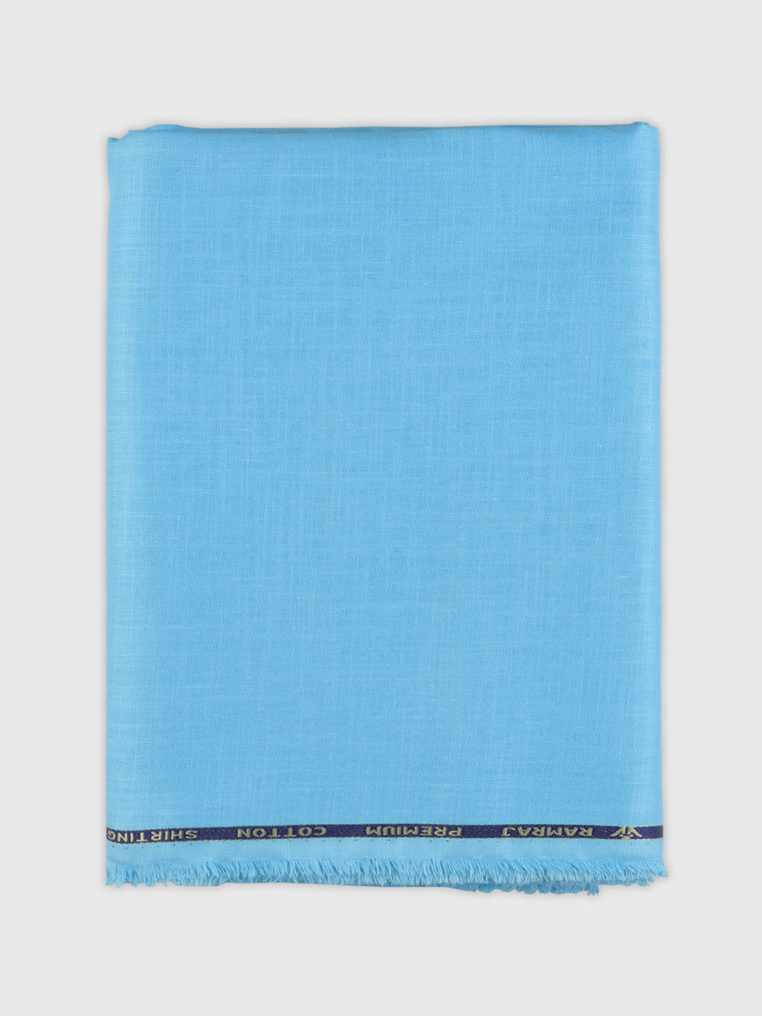 Men Cotton Rich Blue Self Design Shirting Fabric Hi Tech