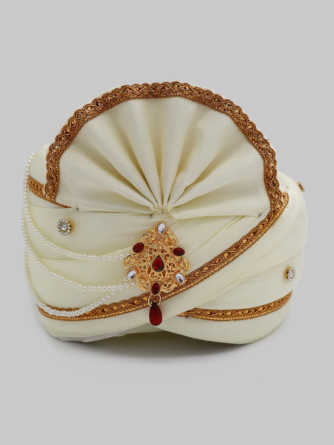 Traditional Silky Style Wedding Turban  - 107