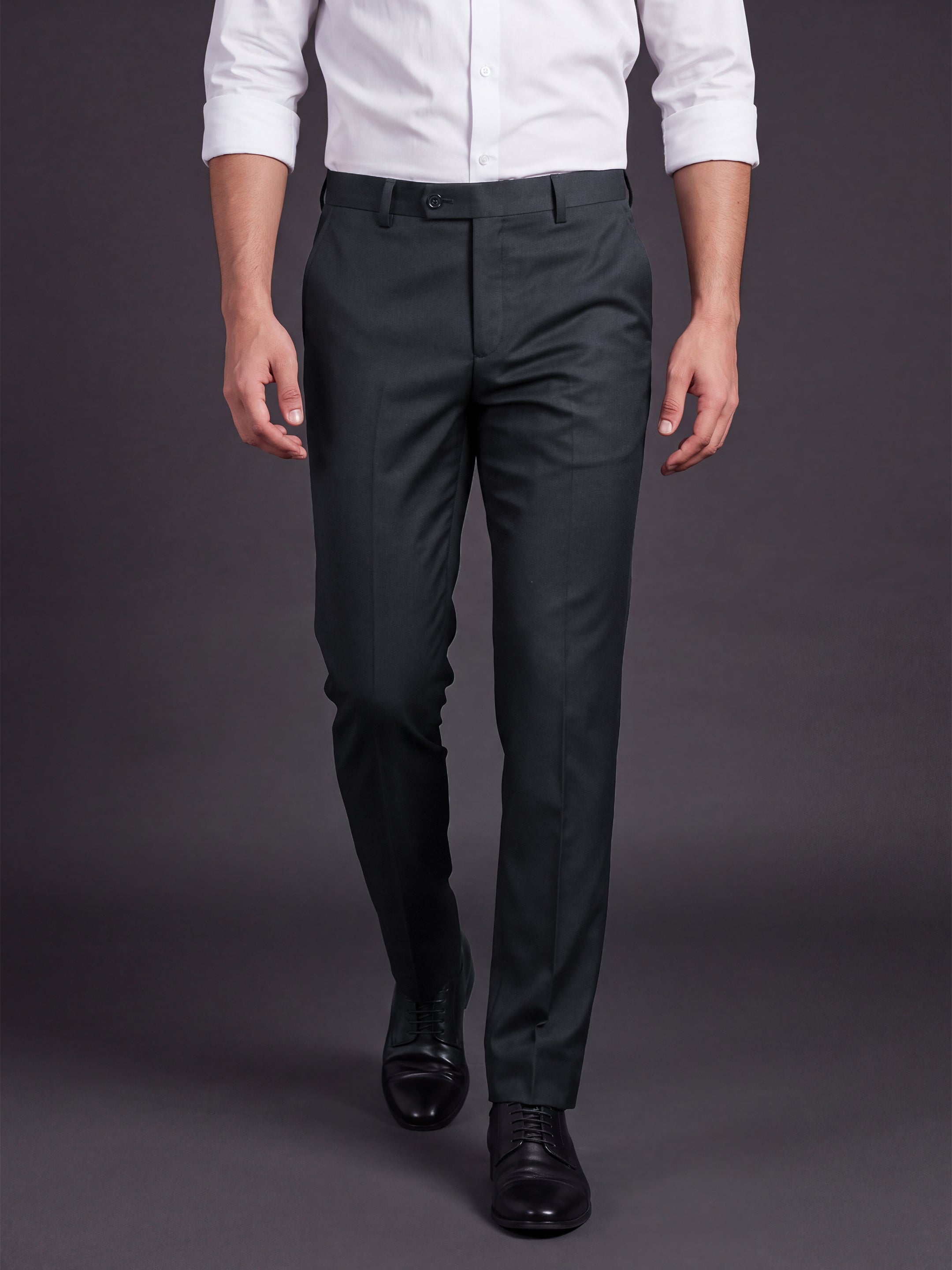 Prima Club Wool blended Stretchable Waistband Navy Blue Pants