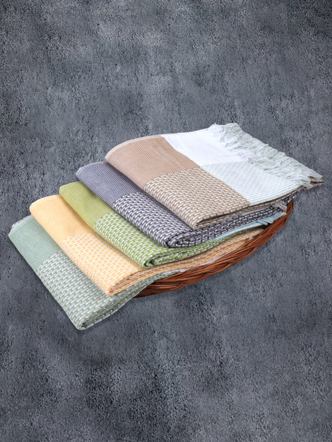 100% Cotton Self Designed Signature Bath Towel Pack of 2 1149