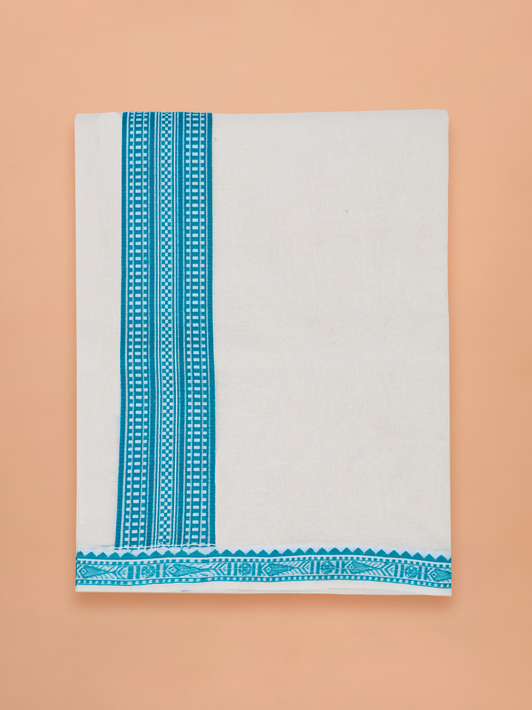 PANCHAA™ Handwoven Azo-Free Dyes Extra Weft Dhoti D9