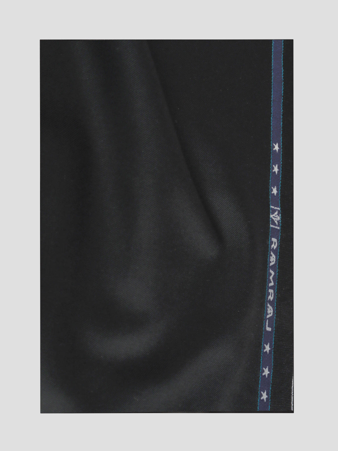 Men 100% Cotton Black Suiting Fabric Mesmerize Stretch