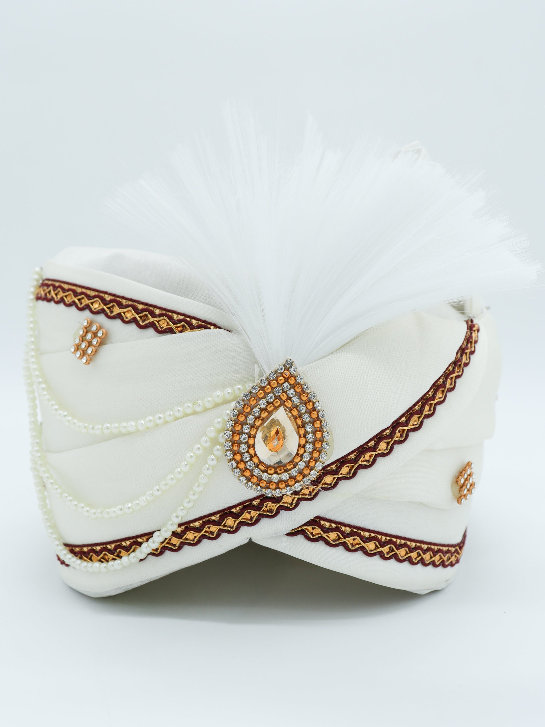 Traditional Silky Style Wedding Turban  - 128