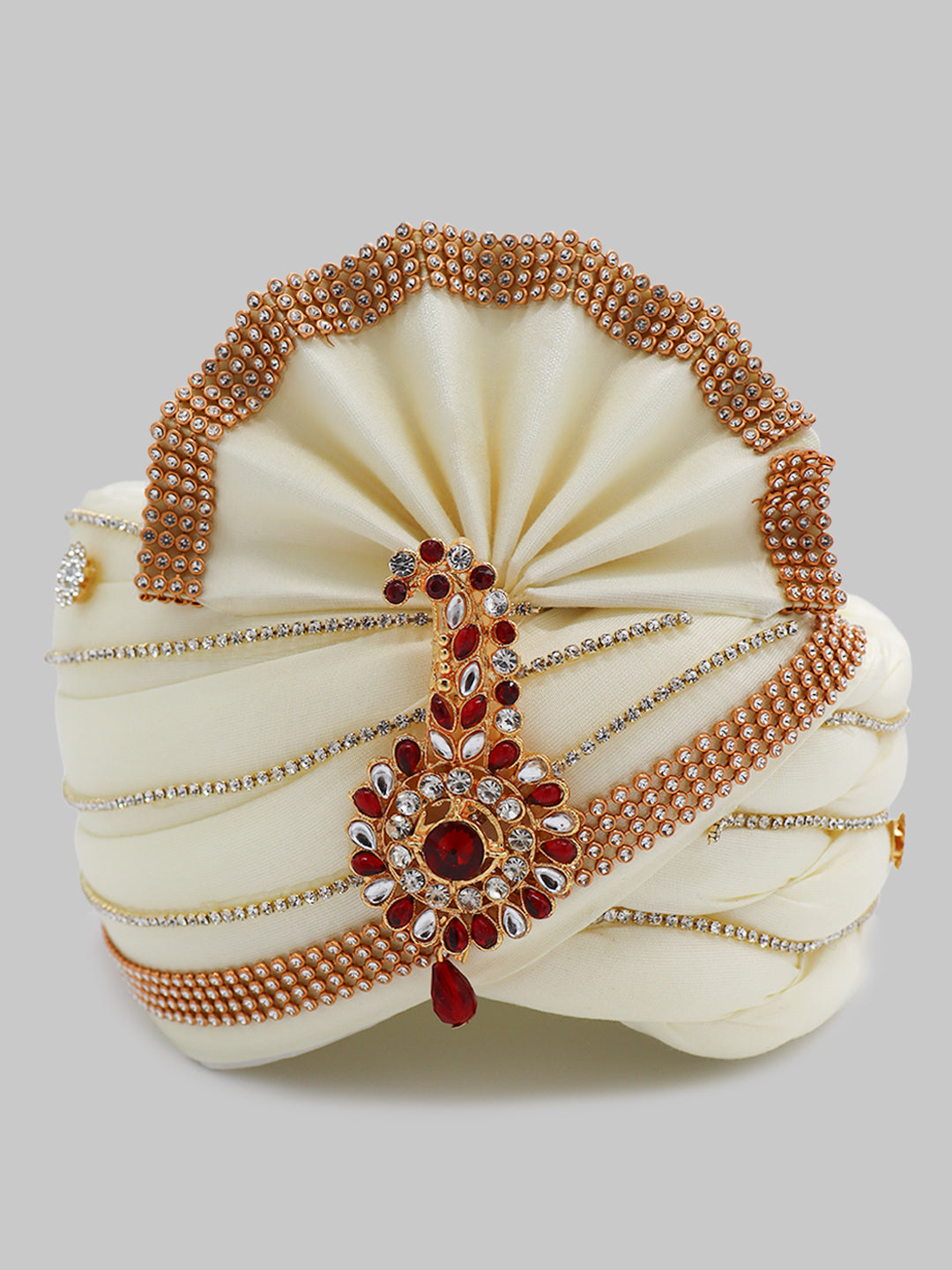 Traditional Silky Style Wedding Turban  - 106