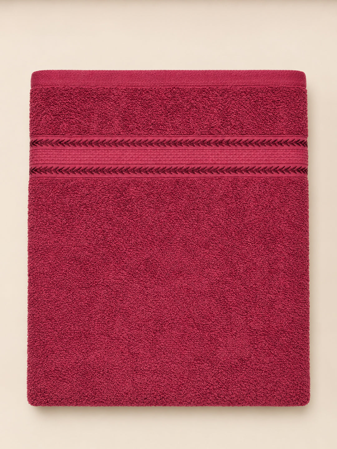 100% Cotton Rumba Red Terry Bath Towel - 380 GSM | 75 x 150 cm
