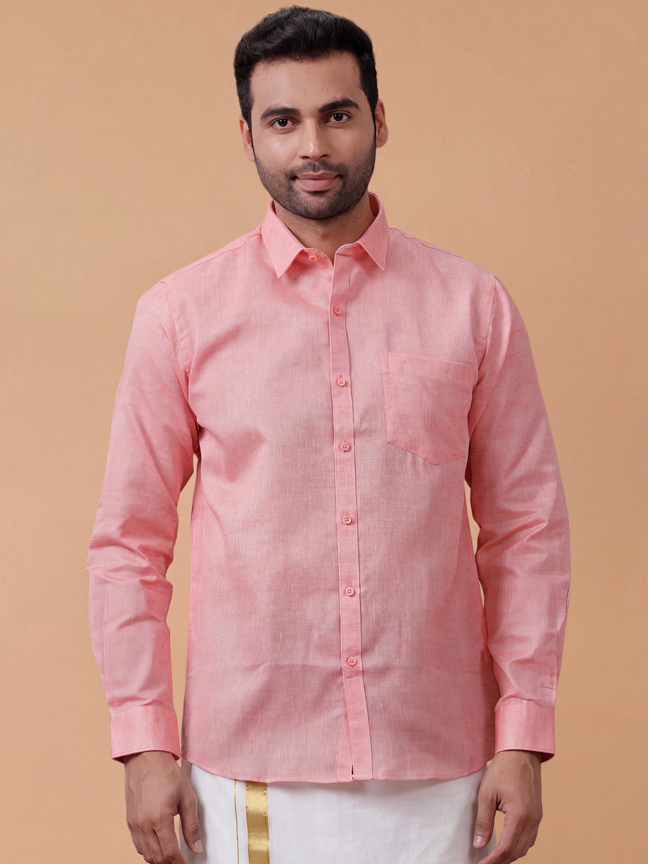 Cotton Rich LT Pink Regular Fit Shirt T3 CV11