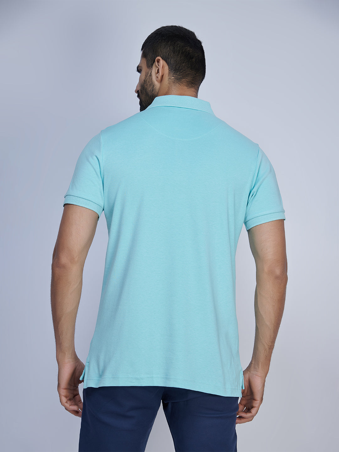 Mens Polo Tshirt Aqua