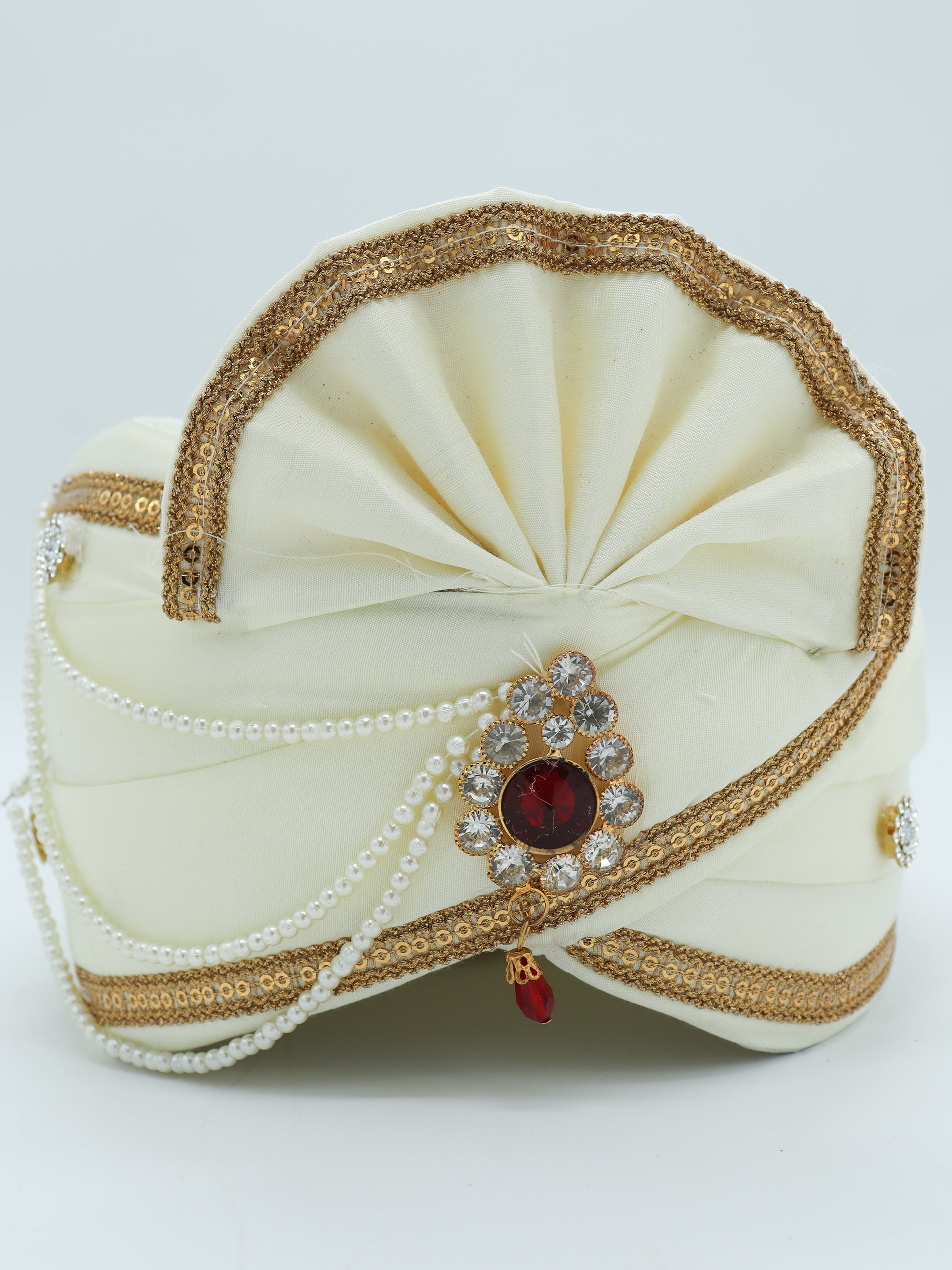 Traditional Silky Style Wedding Turban  - 123