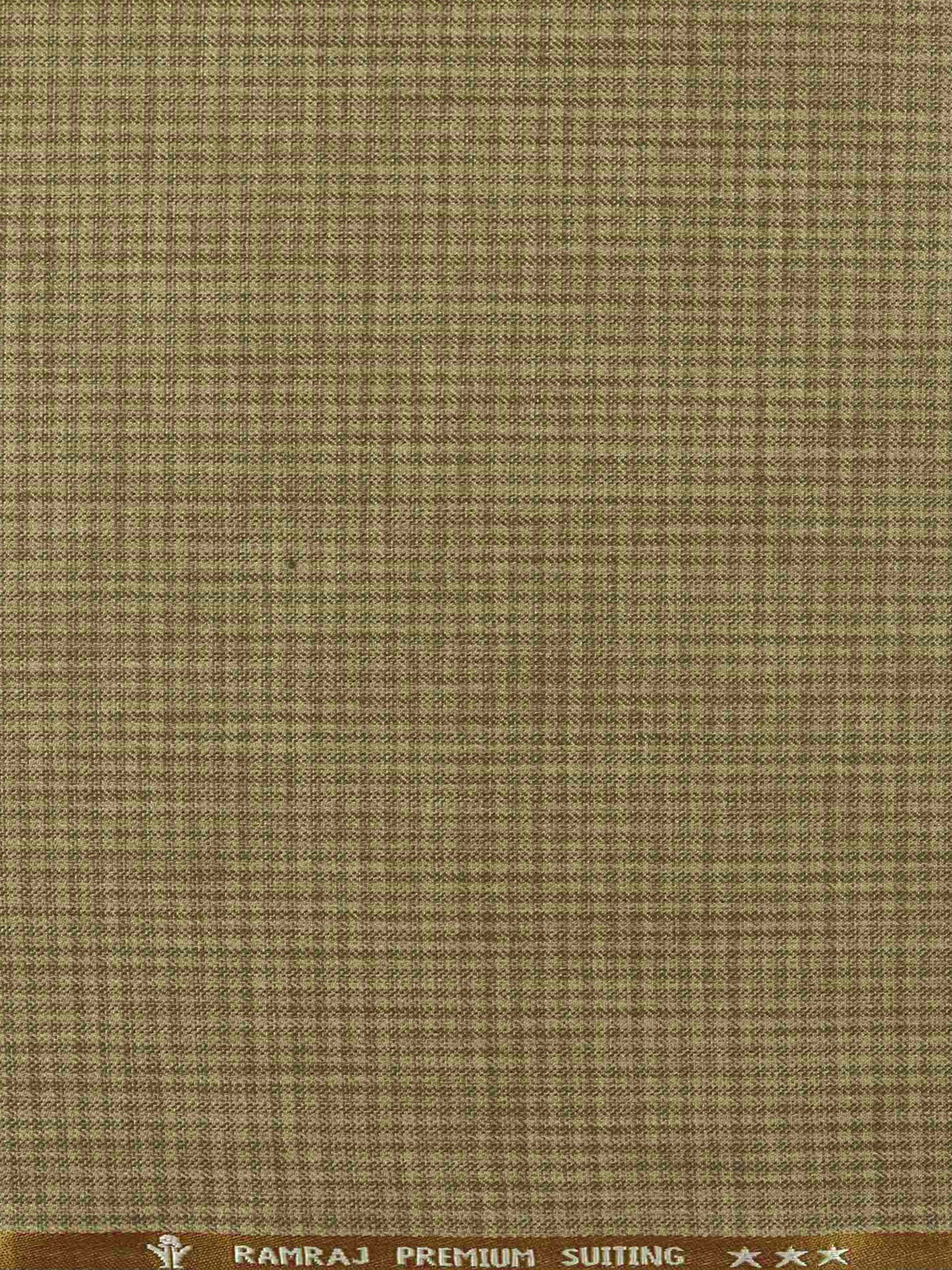 Cotton Brown Colour Checked Pants Fabric Style Craft