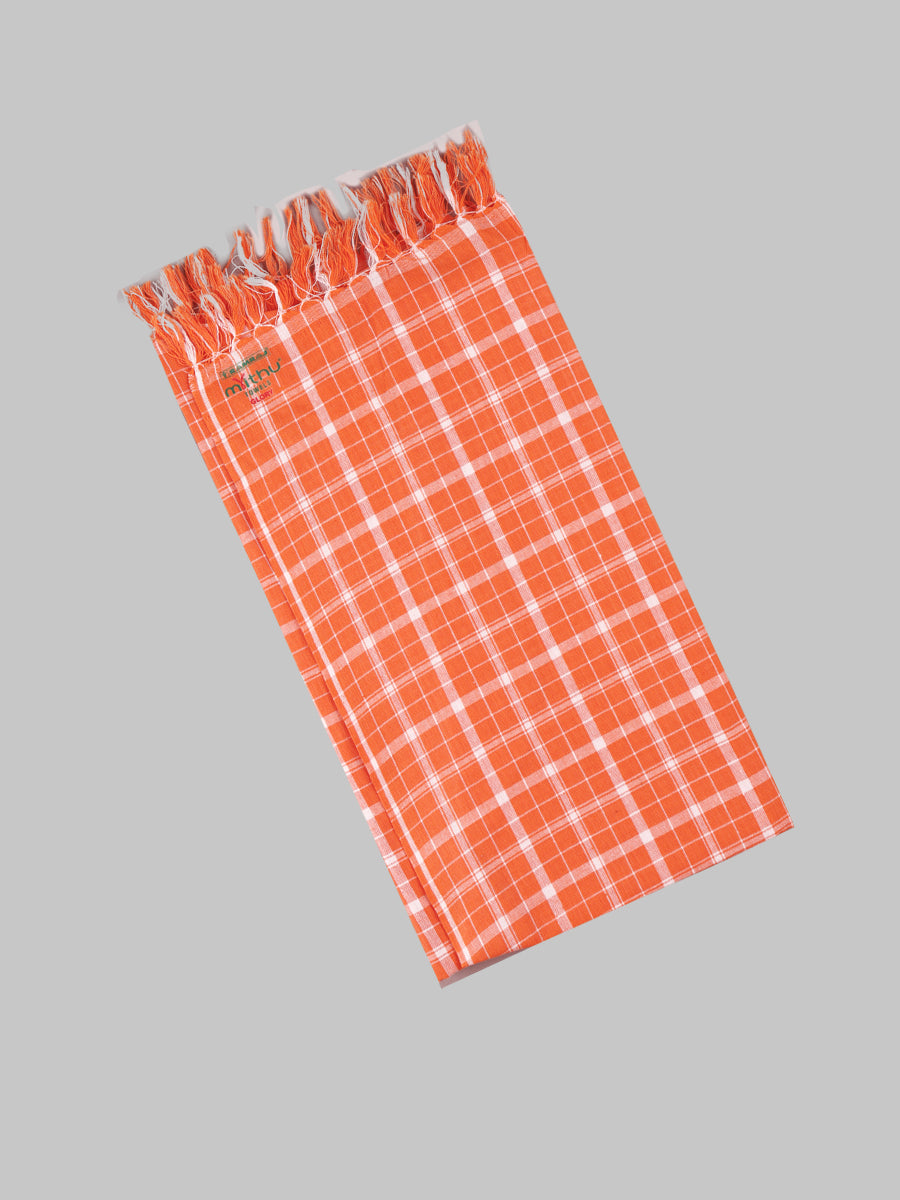 Glory Plain Colour Bath Towel (2 PCs Pack)-Orange