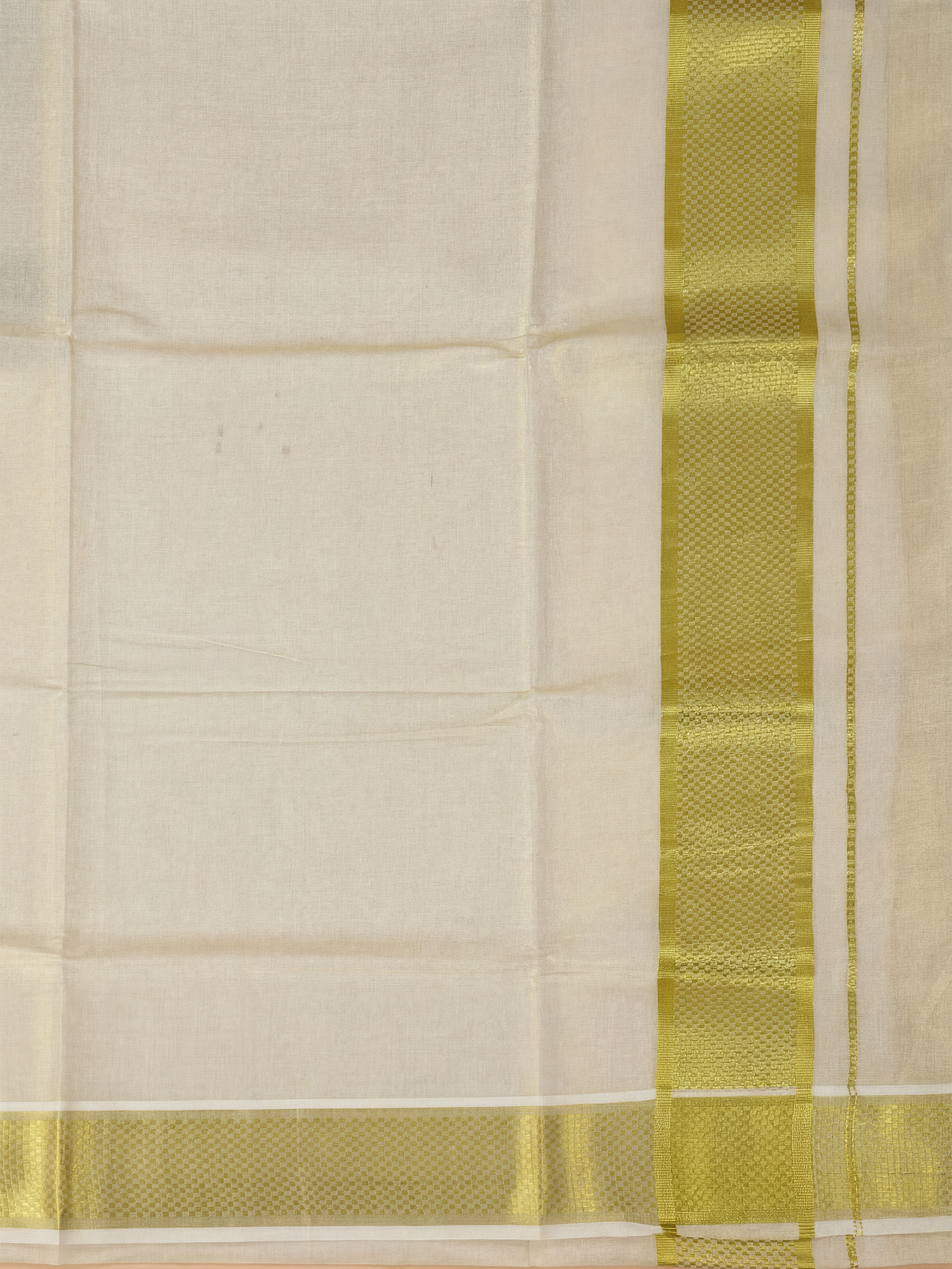 Couple Combo Gold Shirt & Dhoti Set with Saree KLS24
