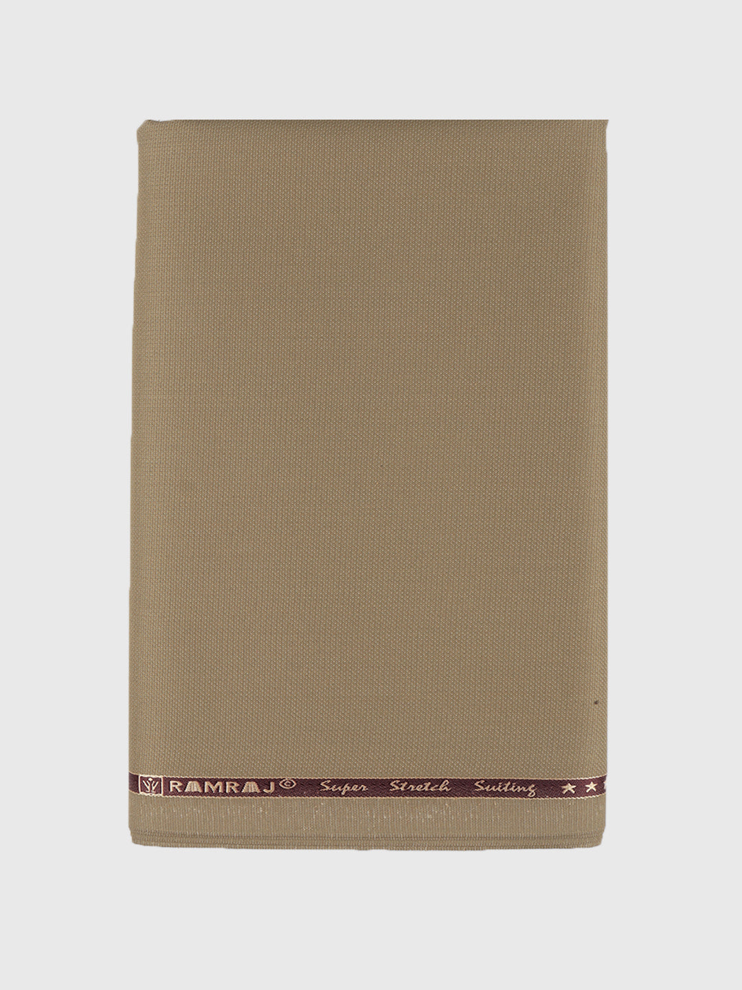 Men Poly Viscose Blend Suiting Fabric Dark Sandal Enable Stretch