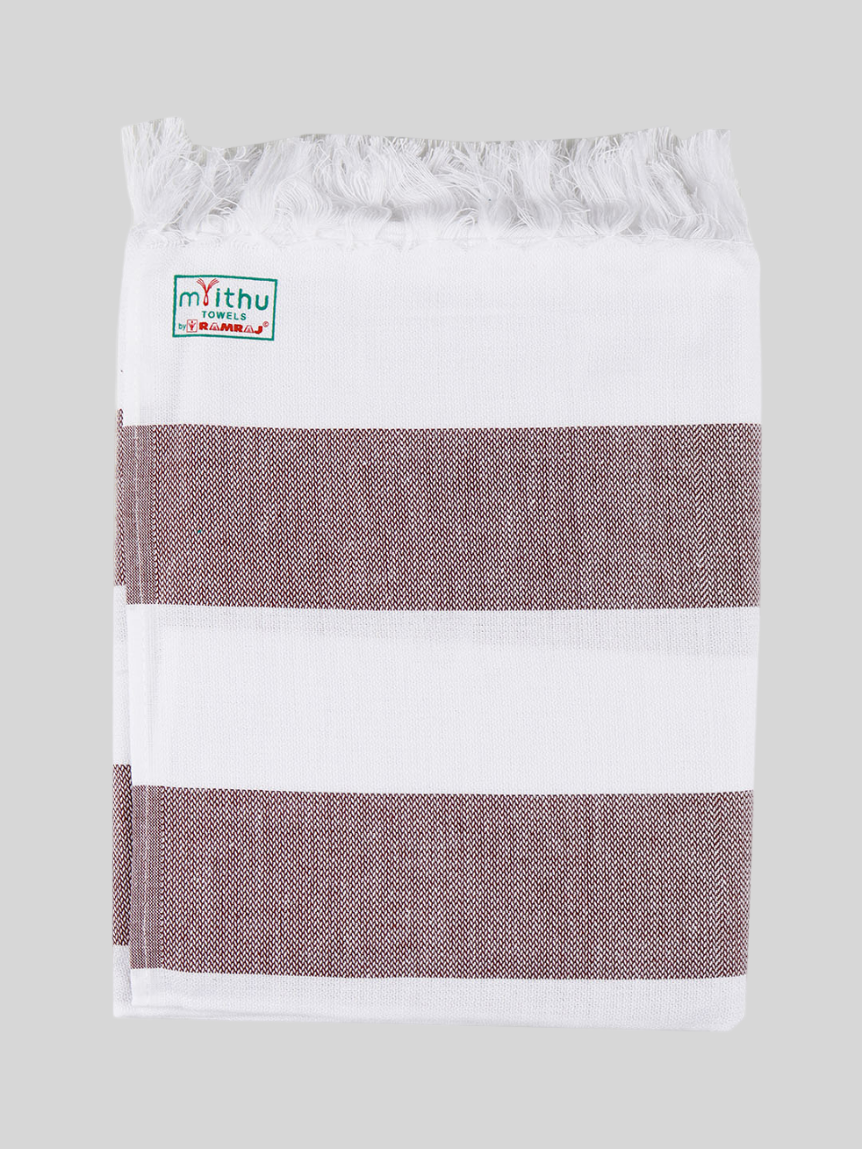 Cotton Stripe Colour Bath Towel Pretty-Maroon