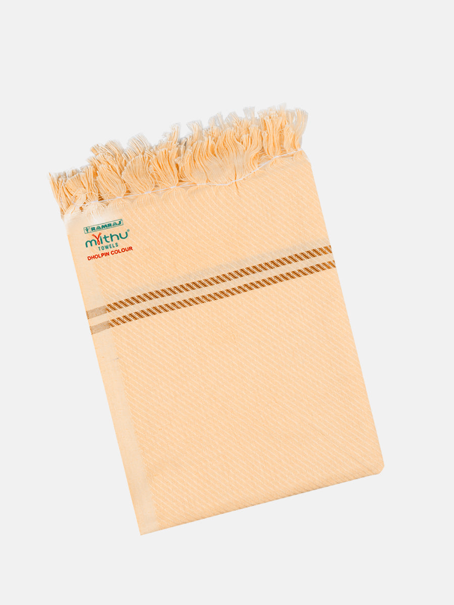 Cotton Colour Plain Both Towel Dholpin-Orange