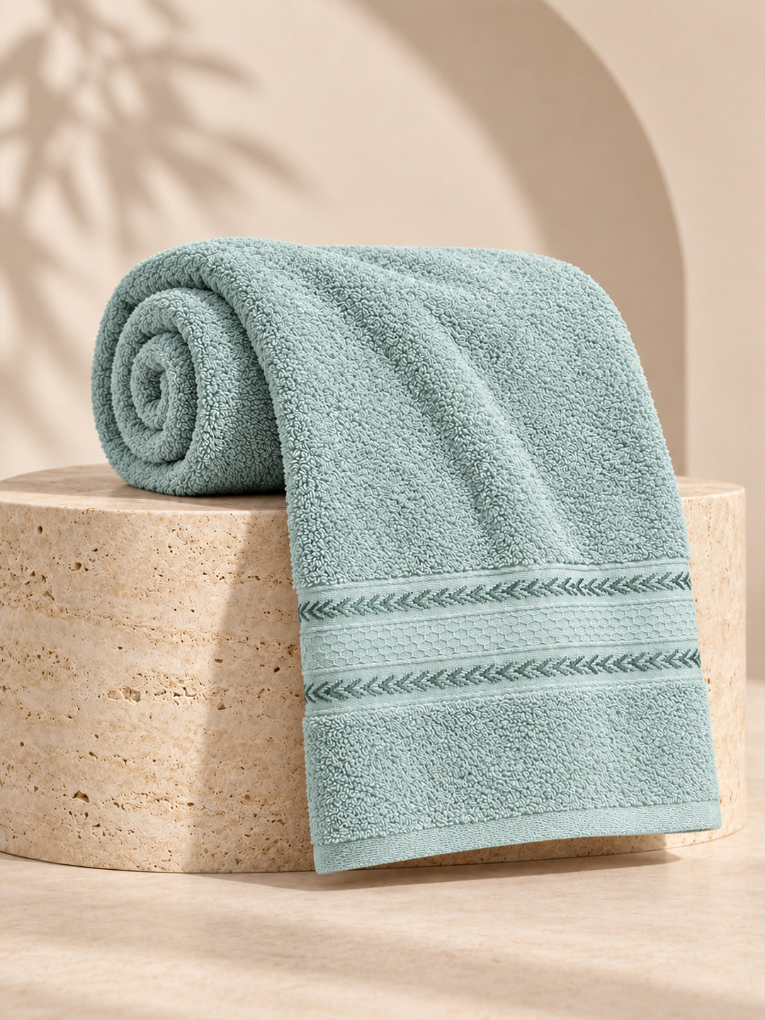 Premium Soft Blue Terry Bath Towel - 380 GSM | 75 x 150 cm