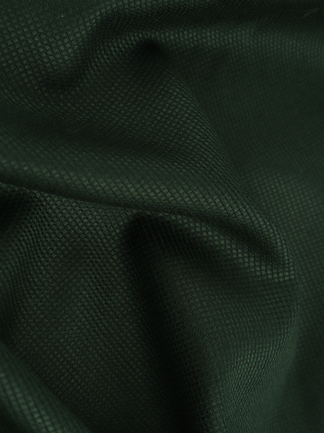 Cotton Rich Green Self design Shirting Fabric Hi-Tech