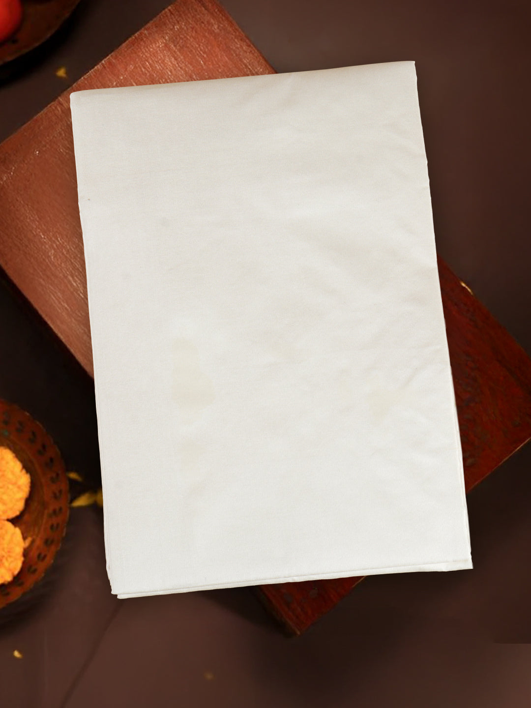 Men Pure Silk Cream Shirting Fabric