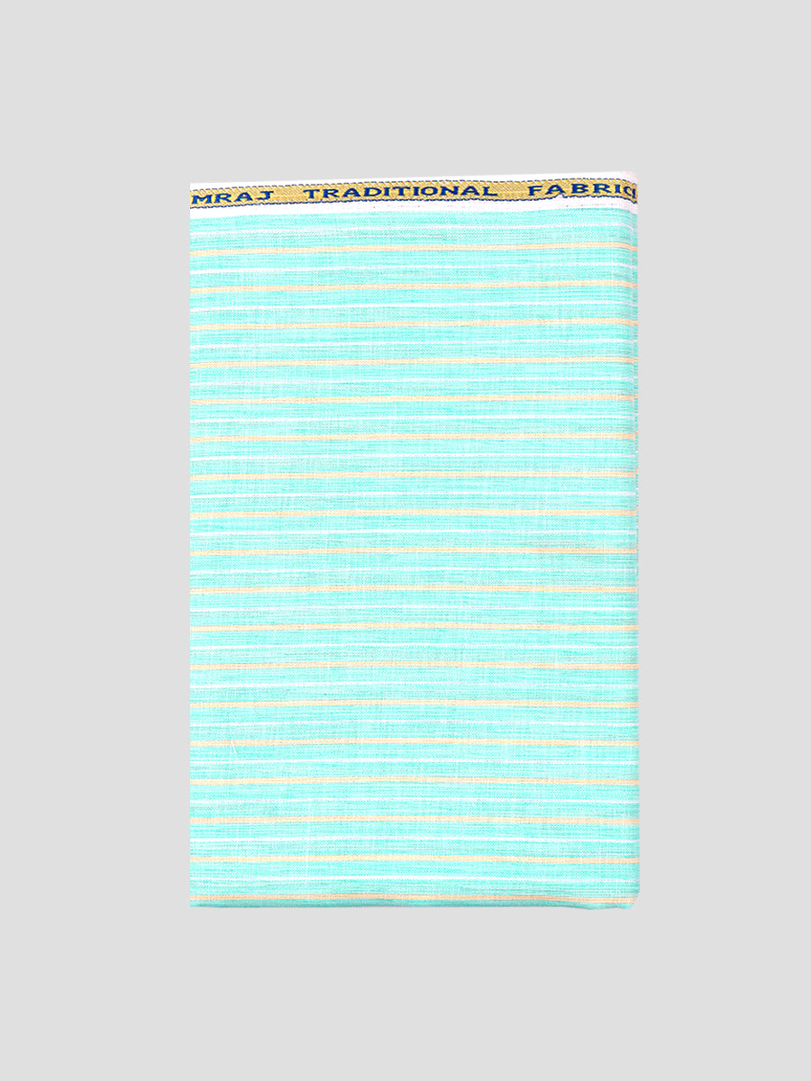 Cotton Colour Striped Blue Shirting Fabric High Style