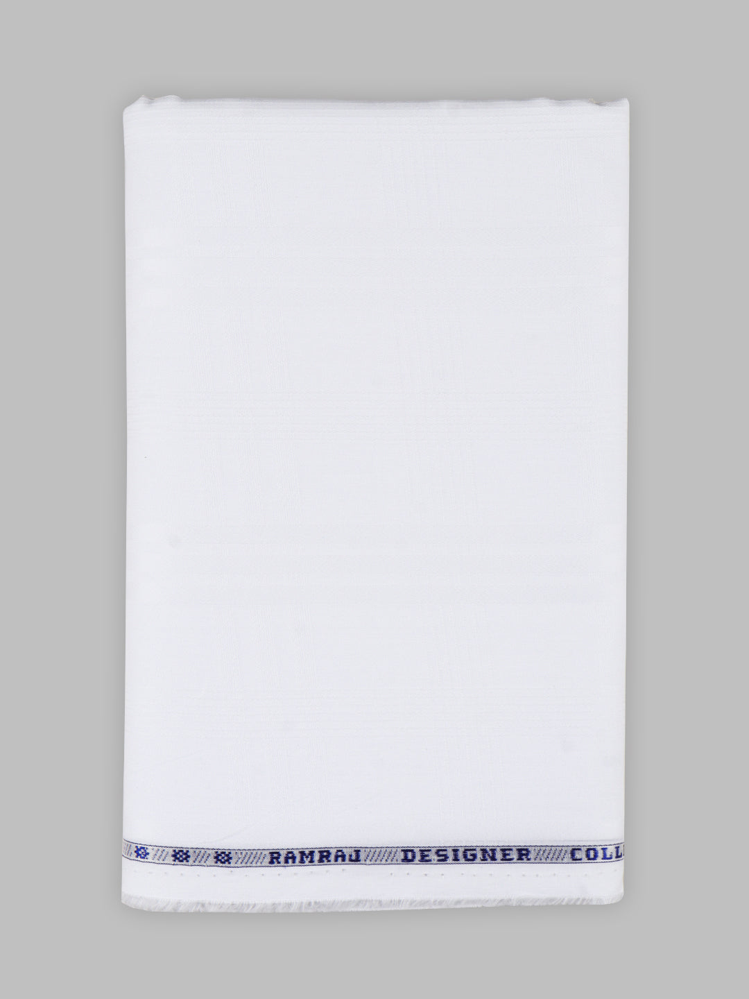 Men 100%Cotton Self Design Shirting White Verdanza 193