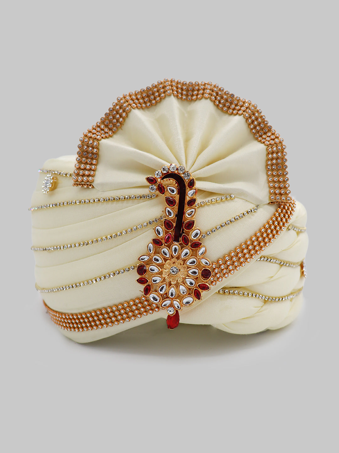 Traditional Silky Style Wedding Turban  - 105