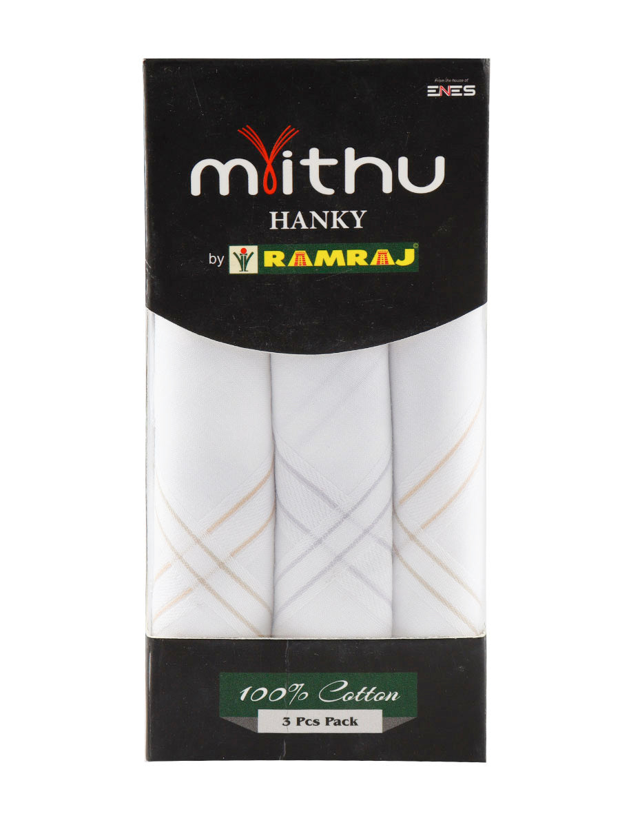 Cotton White Hand Kerchief 2700 (3 in 1)-Ad vert