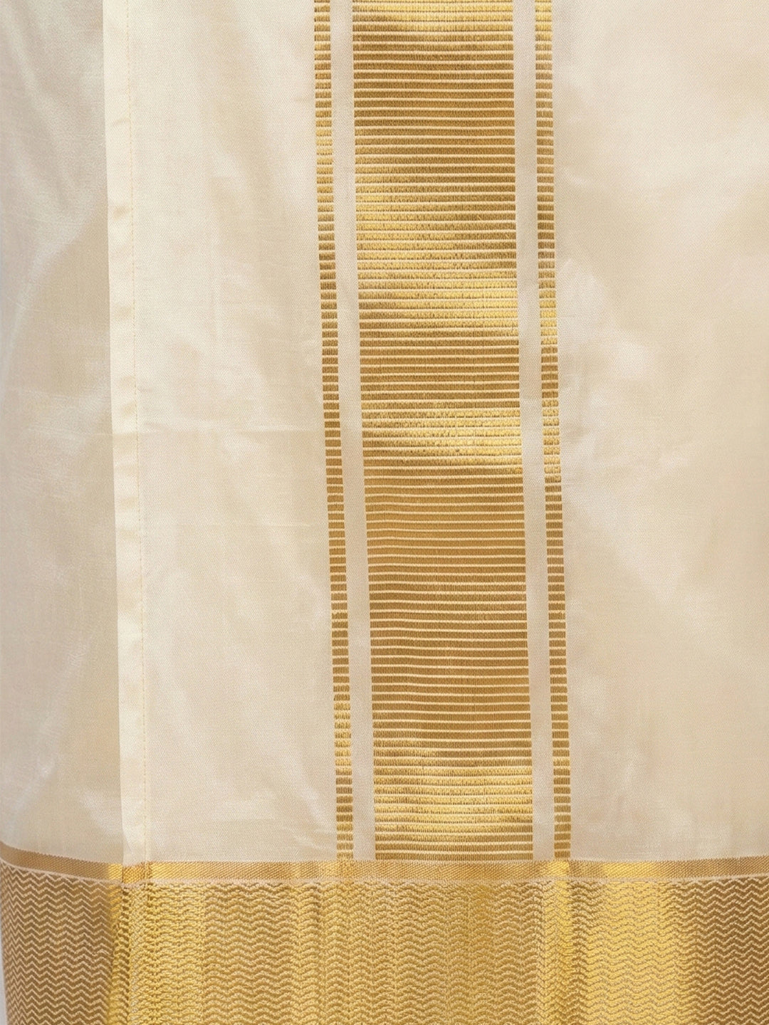 Men Art Silk Shirt & Dhoti Towel Set Dark Gold Bandham DGD1