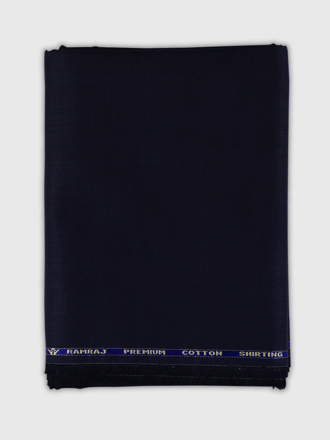 Men Cotton Rich Navy Blue Self Design Shirting Fabric Hi Tech