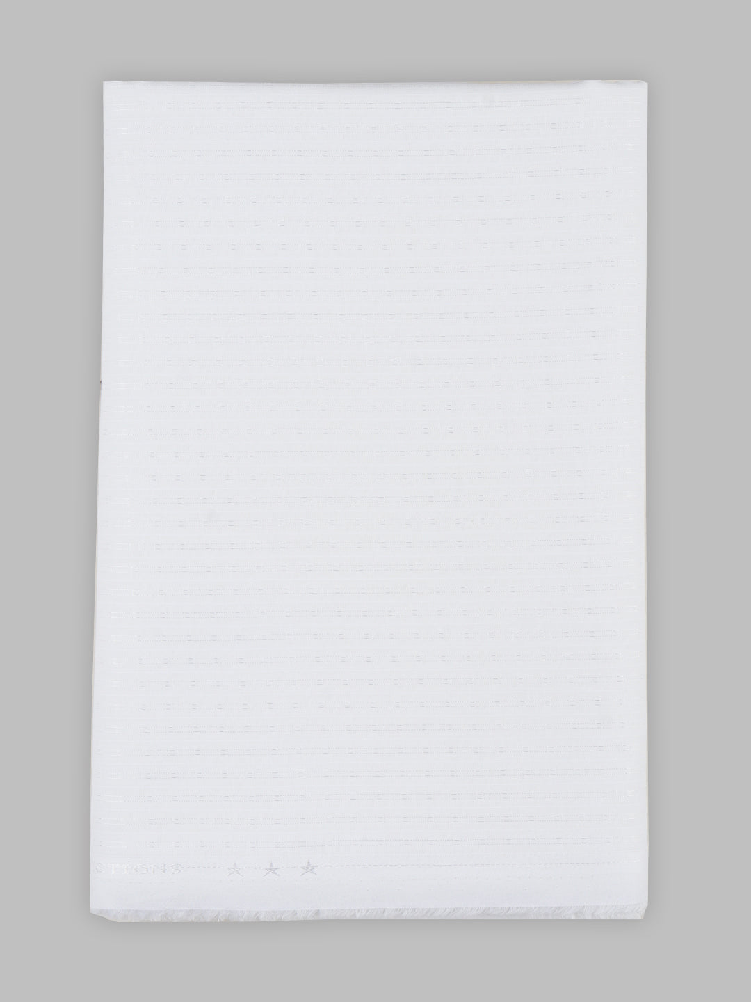 Men Mono Cotton Self Design Shirting White Ideal Dobby 02