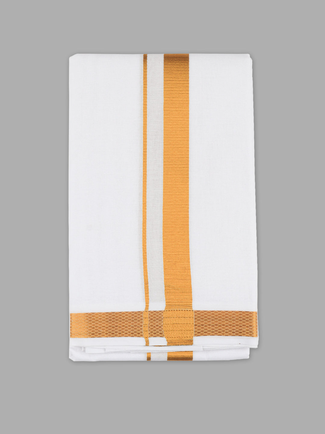 Vetha White 3/4" inch Jari Border Towel