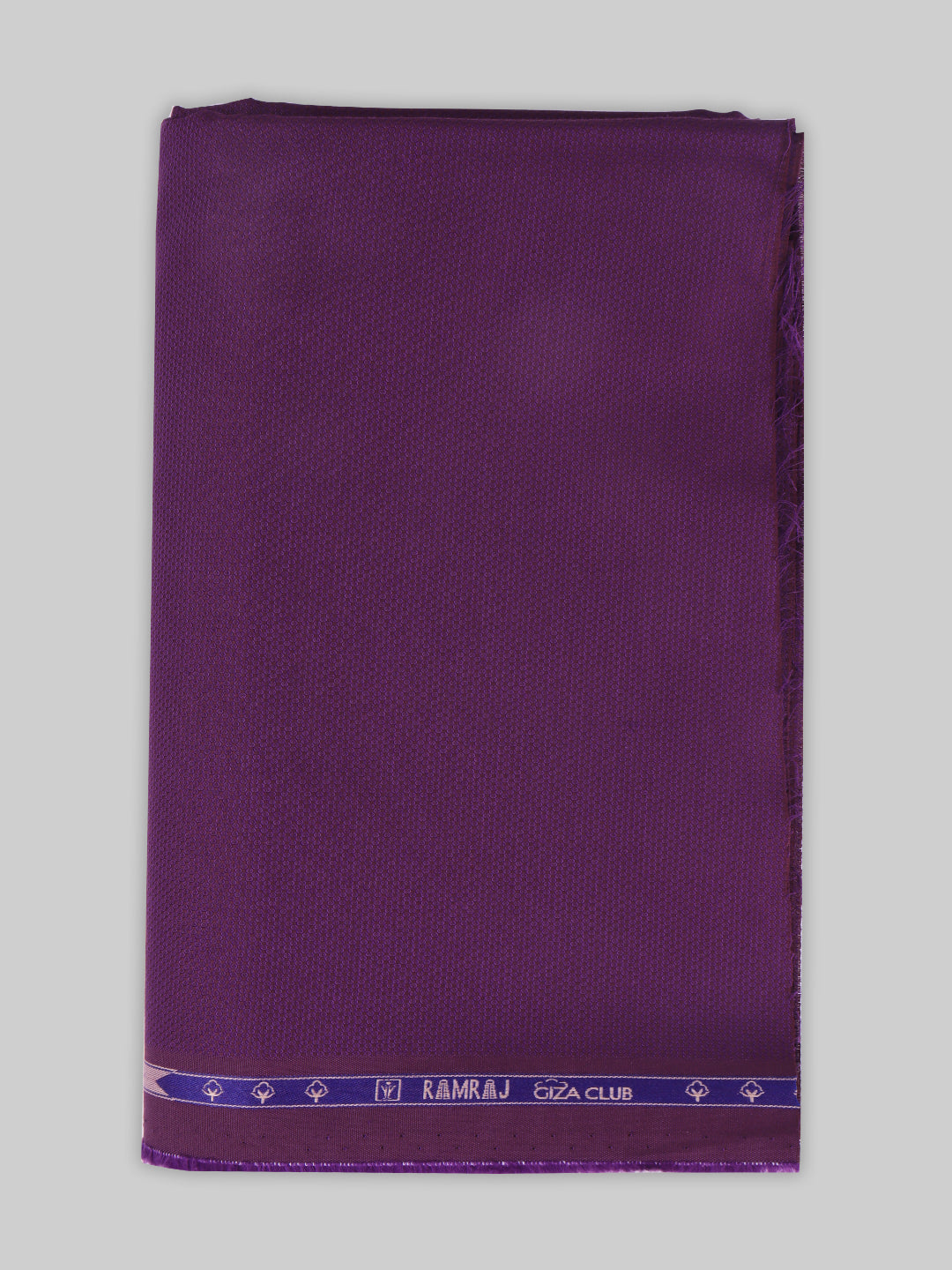 Men 100% Cotton Self Design Shirt Fabric Purple Grand Iconic