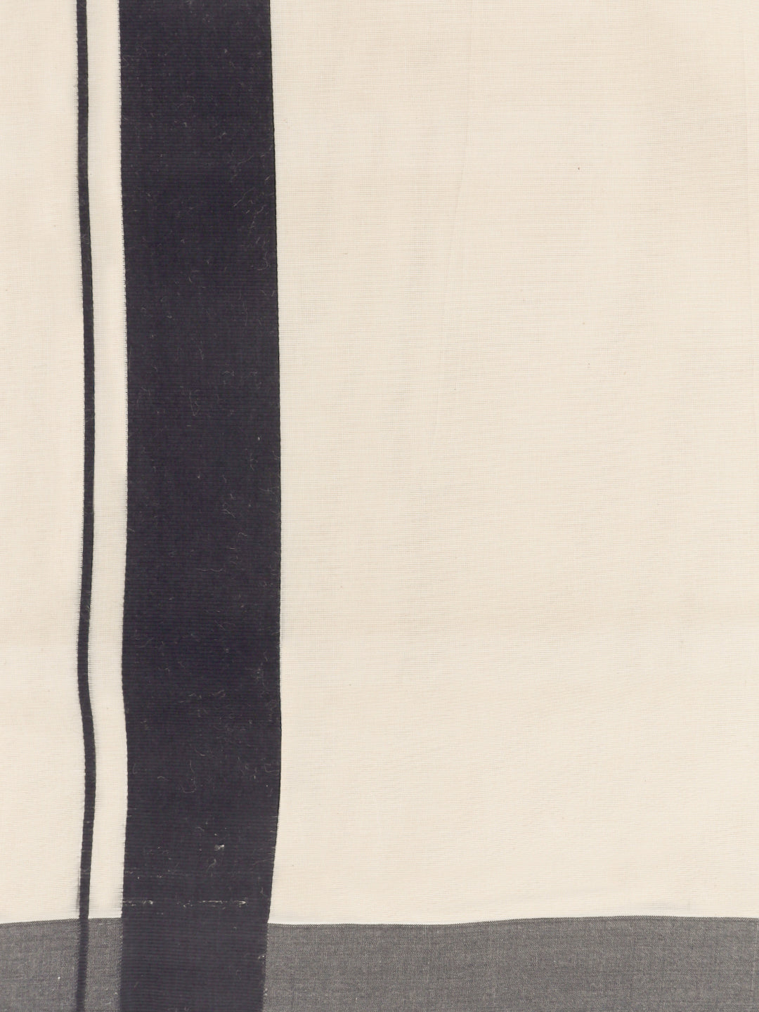 Double Layer 100% Cotton Cream Kora Dhoti with Colour Border - BSD01